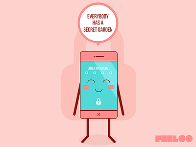 Feeloo - Your Mobile Has Feelings! #10 app feeloo feeloo the game flat game illustration ios iphone mobile run and jump vector video game