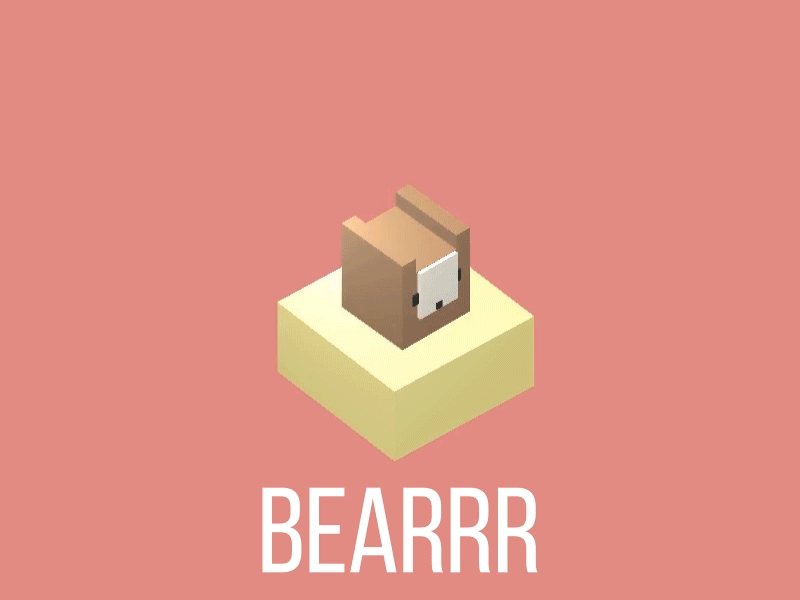 Bearrr 3d characters cube design unity video game wip work in progress