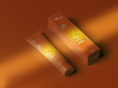 DAILY SUN CREAM - PACKAGING badiing branding design graphic graphic design idea packaging packaging design packaging mockup packagingdesign