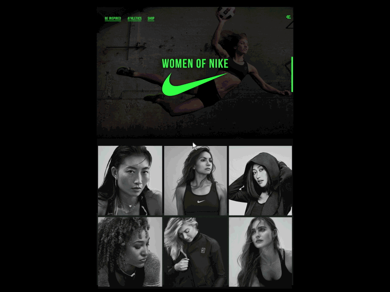 Nike Parallax after animation effects gif nike parallax ui ux web website