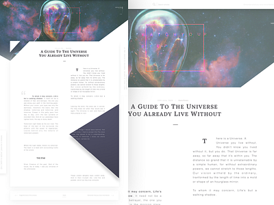 A Guide to the Universe article blog modern parallax post ui ux web