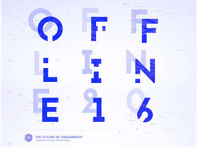 OFFLINE Summit graphic blue branding conference design future graphic offline summit tech