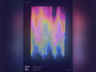 Exploration 2 blue colors future glitch gradient graphic motion pink play poster