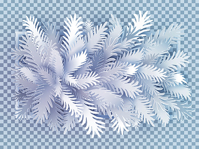 Christmas Paper decor christmas fir tree material design paper paper art transparent vector white winter