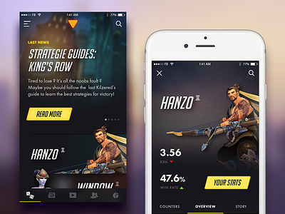 Overwatch iPhone App. game ios iphone overwatch statistiques stats strategies video game
