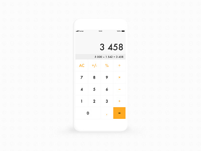 #004 Calculator calculator dailyui 001 framerx mobile ui