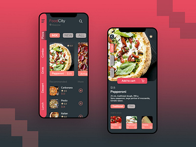 Food delivery app app concept mobile ui ux