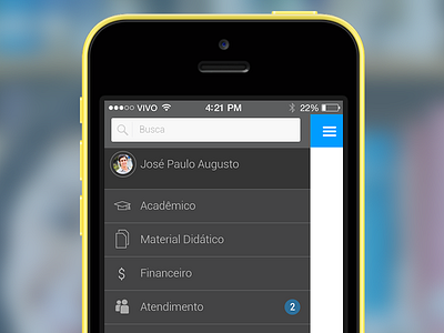 Main menu - Campus virtual concept concept flat icons interface ios minimal mobile navigation project ui ux