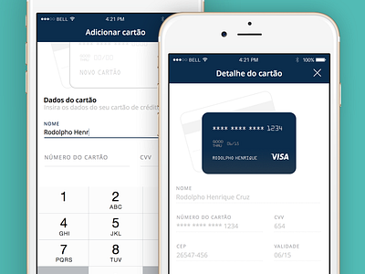 Credit card details card credit creditcard ios nfc payment ui ux