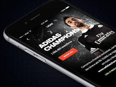 Adidas League app device fantasy football game interaction league player soccer ui ux