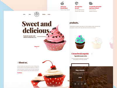 Cardoso Cupcakes bakery branding cupcake interaction landing ui ux web