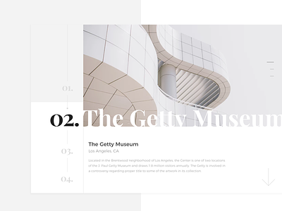 Getty Museum - Detail page brand digital grid minimal museum responsive trip typography ui ux web