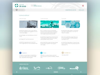 Portal de Saúde - Sofis health home page portal webdesign