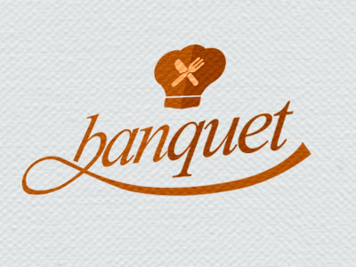 banquet logo calligraphy chef cook cooking cuisine kitchen logotype recipe