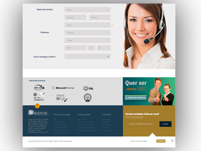 Contact Us + Footer business company corporative it portal webdesign website