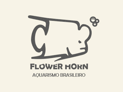 Flower Horn RS - alt version aquarium beach brazilian fish fisher fishkeeper hexagon hobby logo logotype nature wild