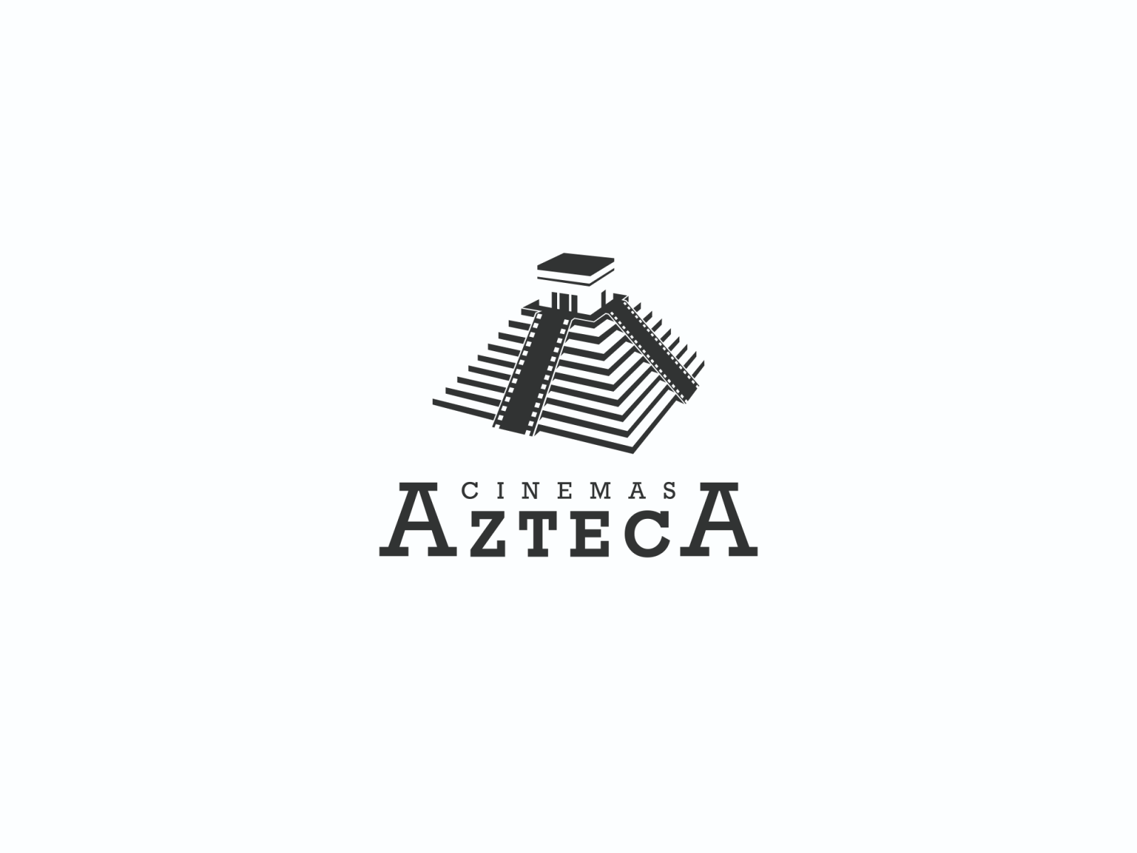 cinemas azteca logo design by Mikaelo on Dribbble