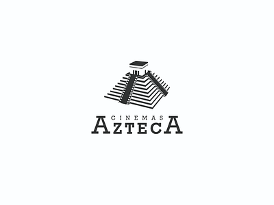 cinemas azteca logo design