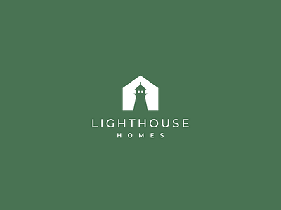 lighthouse homes logo design beacon home house lighthouse logo design minimalist logo negative space property real estate realty simple logo