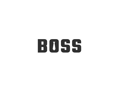 boss logo design design logo minimalist negative space simple tie wordmark logo