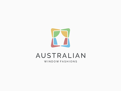 Australian Window Fashions logo 99designs australia australian blinds boomerang colorful company curtain design fashion identity logo minimalist simple vector window