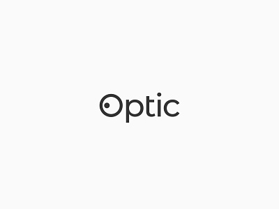 optic wordmark logo abstract branding design eye glasses logo look minimalist optic optical optics pupil retina see spectacles typogaphy virtual vision wordmark wordmark logo