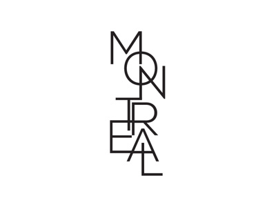MONTREAL (Logo) black brand branding design illustrator lines logo logotype minimal type typo white