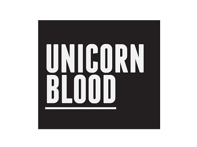Unicorn Blood (Logo) black brand branding clothes design fashion internet logo logotype white