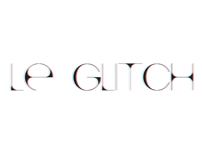 Le Glitch (Logo) 3d brand design glitch graphic logo minimal rgb type typography