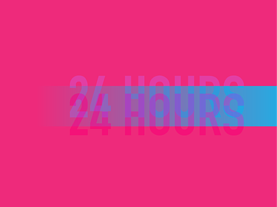 24 Hours blue design graphic design pink type typo typography