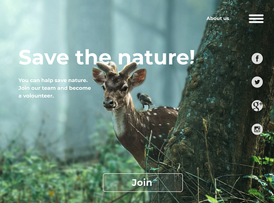 Nature design ecology homepage nature ui web