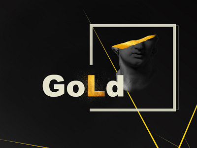 Gold dark theme design gold ui web