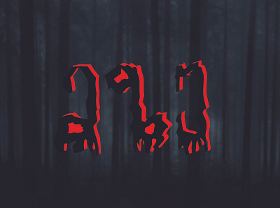 Horror(Word design) animation art design design art illustration logo minimal poster red vector word