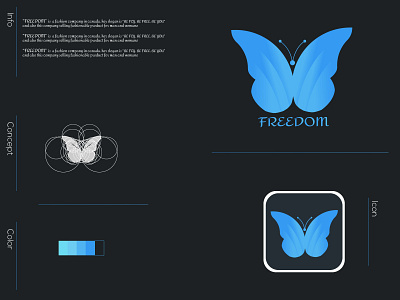 Freedom Logo branding butterfly logo design graphic design graphic king99 icon illustration logo logodesign vector