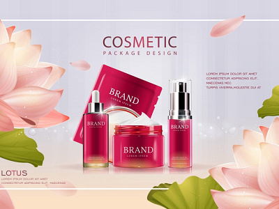 Cosmetic Ads Design ads banner branding design illustration illustrator product product design vector