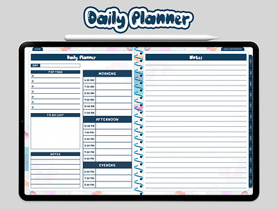 Digital Daily Planner With Notes digital daily planner digital planner