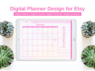 Custom Digital Planner Design for Esty Store | GoodNotes Planner