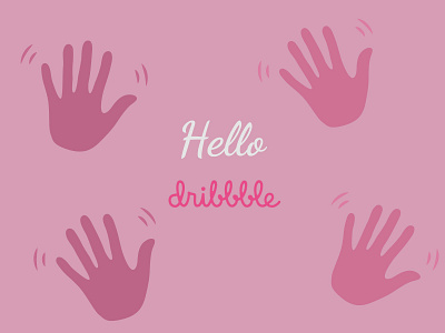 Hello Dribbble! design first shot flat hello hello dribble illustration vector welcome shot