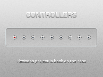 Hexicons: Controllers 16px controllers hexicons icons media pack set