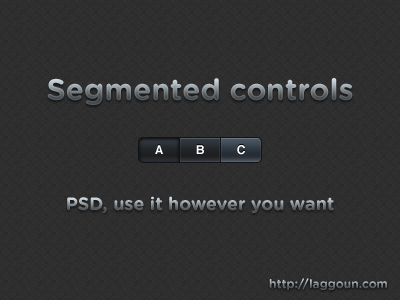 Segmented Controls buttons controls dark free psd resource segmented ui