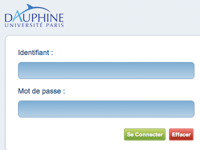 Dauphine University intranet login blue css html login redesign signin