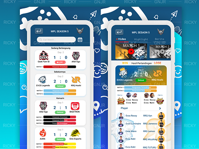 E-sport UI (1/3) app esport app esport ui game app ui ui ux ui app ui design ui mobile ui mobile app userinterface