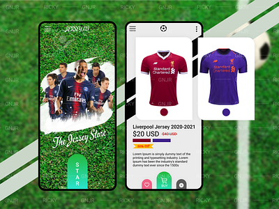 FOOTBALL JERSEY STORE app football jersey store ui ux ui app ui design ui mobile userinterface