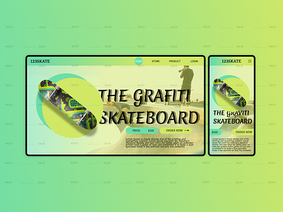 The Grafiti Skateboard ad branding design skateboard ui ux ui design ui inspiration userinterface web ui web uiux