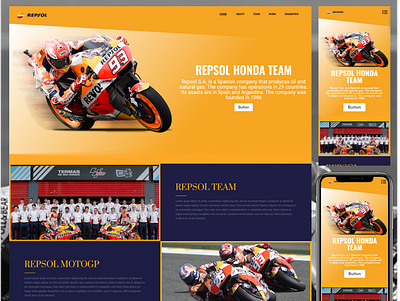 Honda Repsol Web (Live Demo) homepage honda landing page repsol ui ux ui app ui design user interface web ui website