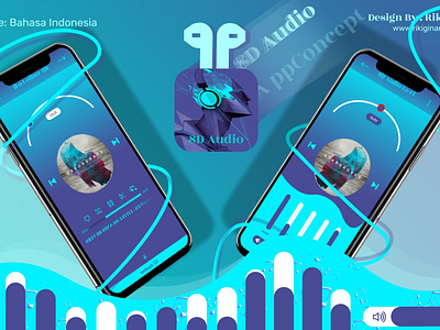 8D Audio App Concept (Crop Image) music app ui ui ux ui app ui design ui mobile userinterface