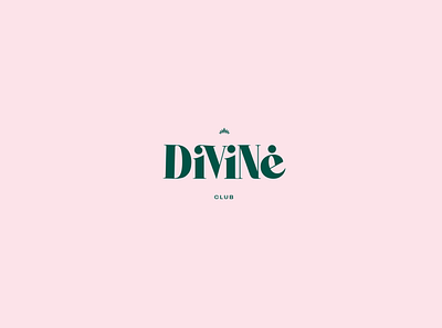 Divine Club Bcn - Logo barcelona branding club divine lgbt logotype pink typography weed weed logo weeds