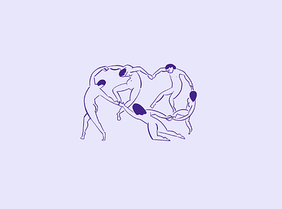 La Danza · Matisse - Illustration for TESI Psychologist branding cute design designer graphic design illustration inspiration lila matisse motion graphics pshychologist tesi weed logo