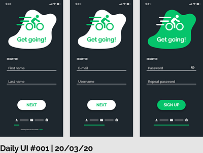 #DailyUI 001 - App Sign Up amateur app dailyui design figma figmadesign flat minimal registration signup ui ux