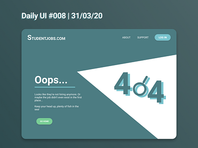#DailyUI 008 - 404 Page dailyui design figma figmadesign flat minimal ui ux